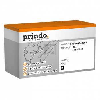 Prindo Toner-Kit schwarz (PRTO44643004) ersetzt 44643004