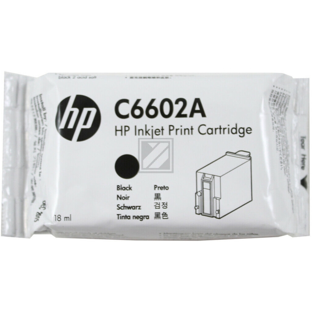 HP Tintendruckkopf schwarz (C6602A)