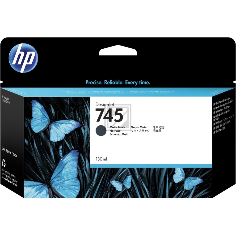 HP Tintenpatrone schwarz matt (F9J99A, 745)