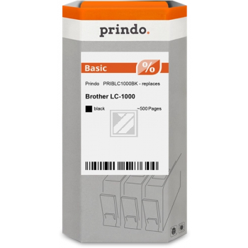 Prindo Tintenpatrone (Basic) schwarz (PRIBLC1000BK) ersetzt LC-1000BK