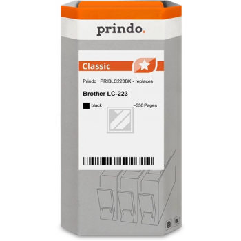 Prindo Tintenpatrone (Classic) schwarz (PRIBLC223BK) ersetzt LC-223Bk