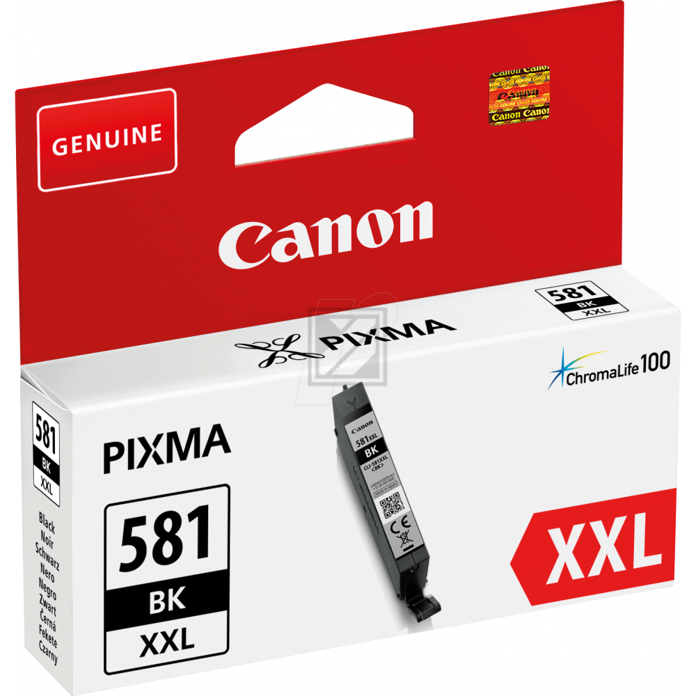 Canon Tintenpatrone schwarz HC plus (1998C001, CLI-581BKXXL)