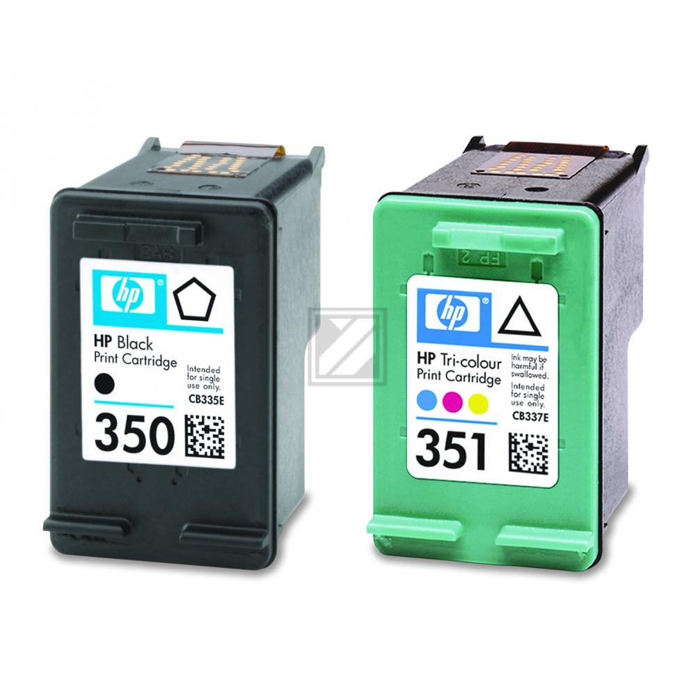 HP Tintenpatrone cyan/magenta/gelb, schwarz (SD412EE, 350/351)