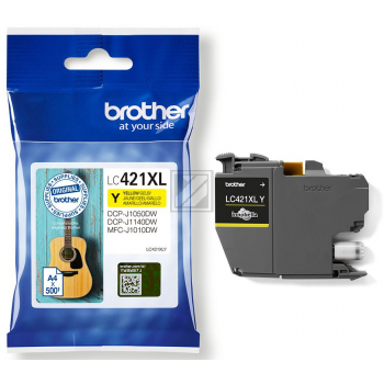 Brother Tintenpatrone gelb HC (LC-421XLY)