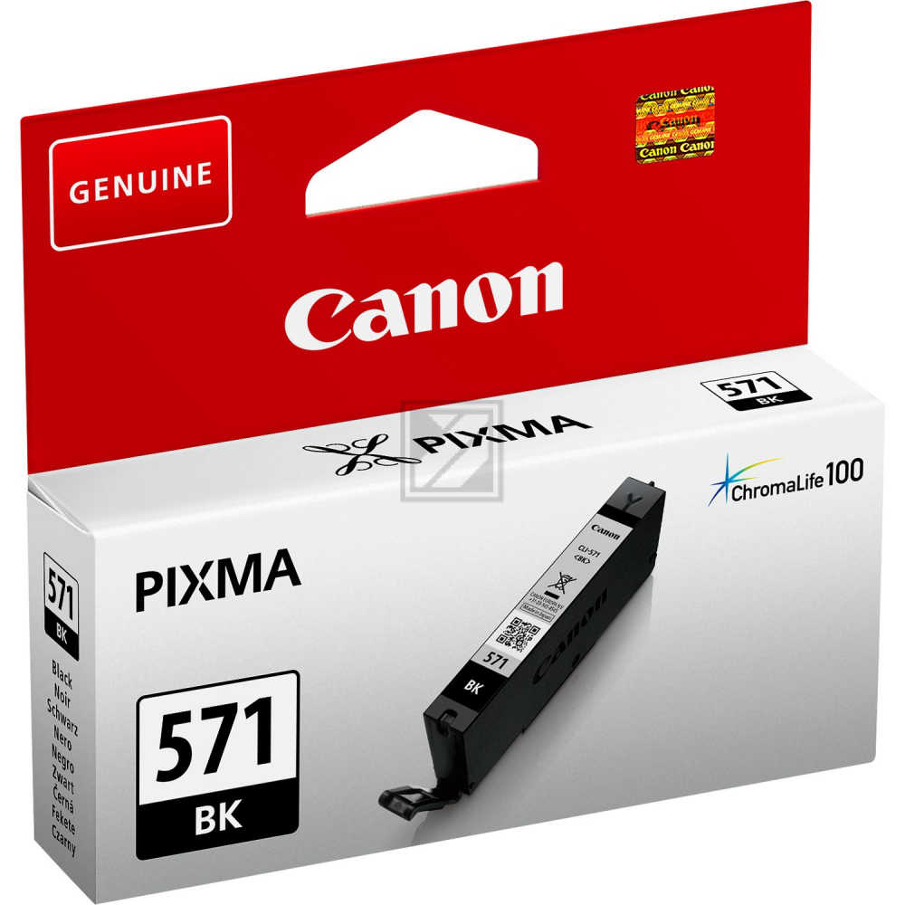 Canon Tintenpatrone schwarz (0385C001, CLI-571BK)
