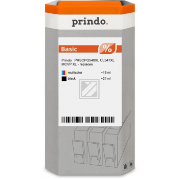 Prindo Tintenpatrone (Basic) cyan/magenta/gelb, schwarz HC (PRSCPG540XL_CL541XL) ersetzt CL-541XL, PG-540XL