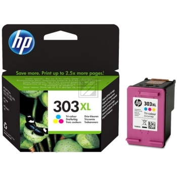 HP Tintendruckkopf cyan/magenta/gelb HC (T6N03AE, 303XL)