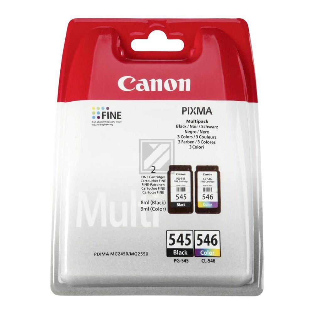 Canon Tintendruckkopf cyan/magenta/gelb, schwarz (8287B005, CL-546, PG-545)